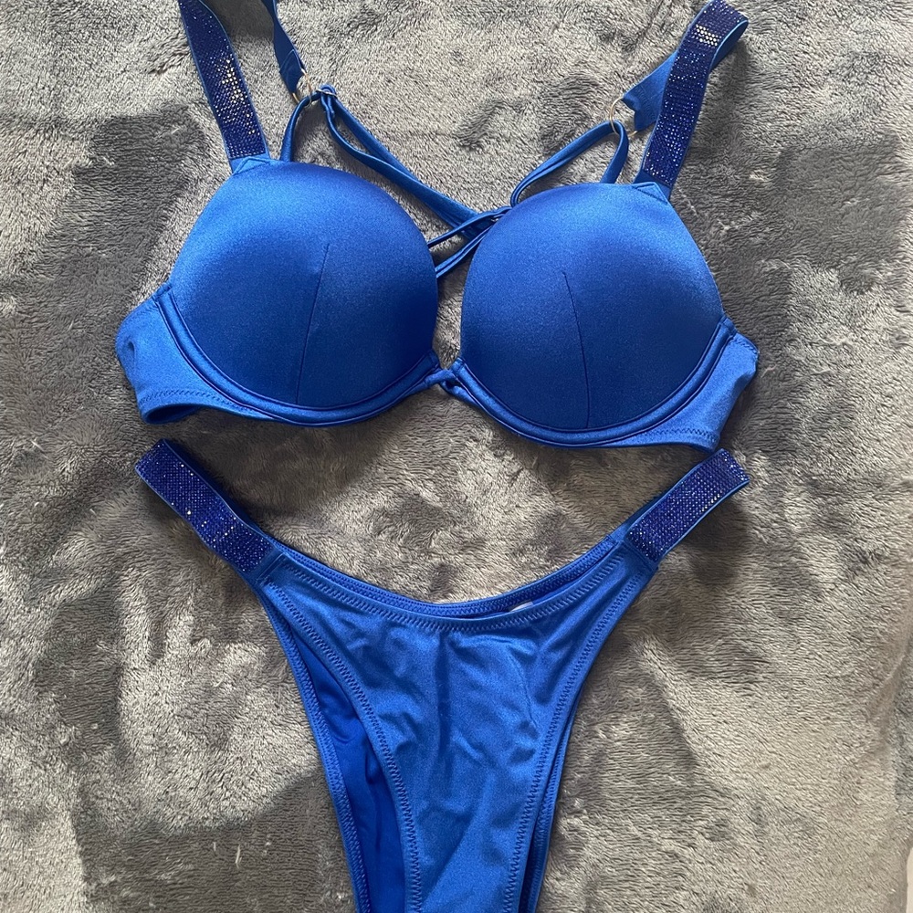 Victoria's Secret Blue Push-Up Swim